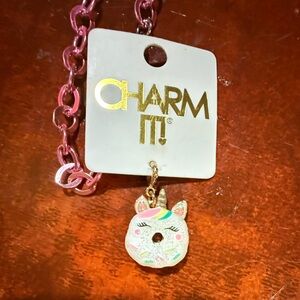 Pink Unicorn Donut Necklace